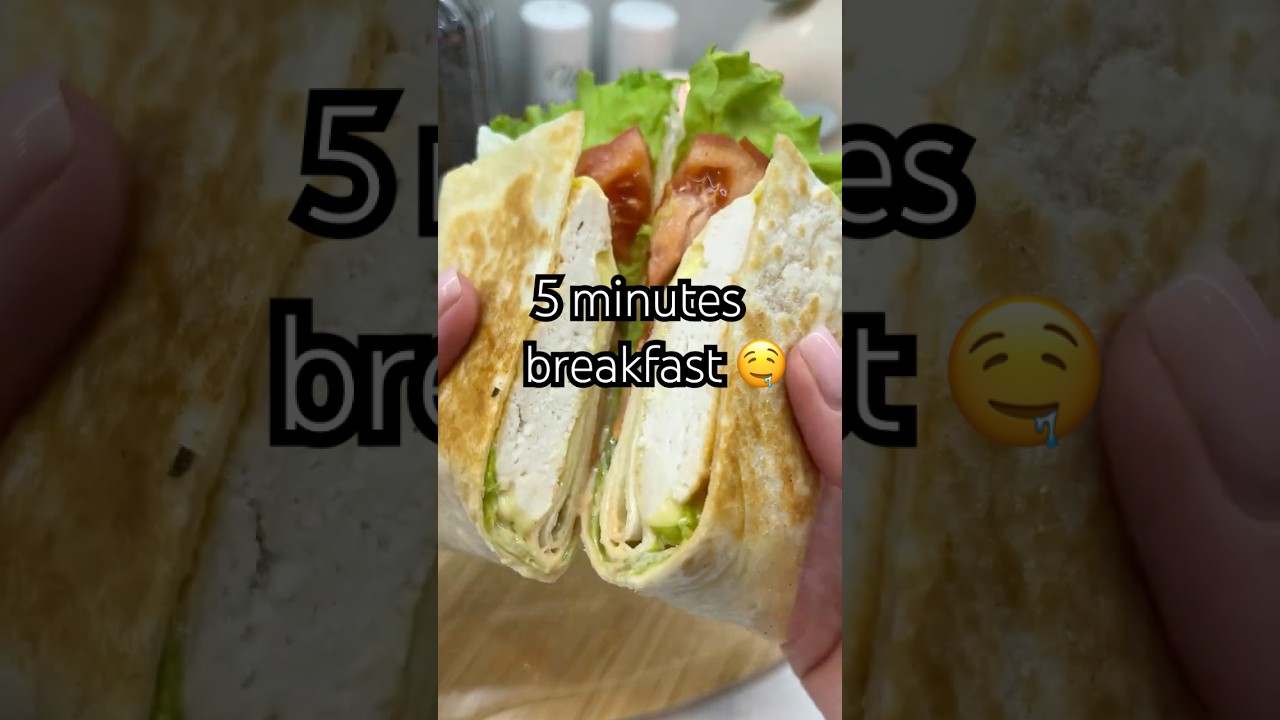 Healthy Breakfast Wrap in 5 Min! Chicken, Cheddar & Veggies! #breakfast #healthyfood #asmr Healthy Breakfast Wrap in 5 Min! Chicken, Cheddar & Veggies! #breakfast #healthyfood #asmr