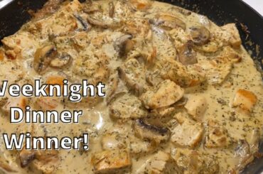 Healthy Creamy Mushroom Chicken | Easy 30-Minute Dinner!