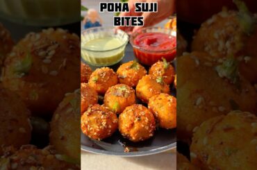 Trending Poha Suji Bites #shorts #recipe #healthy #snacks #suji #shortsfeed