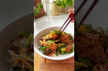 Crispy lotus stem salad  #airfryerrecipes #healthyrecipes
