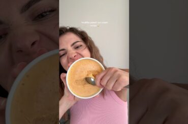 How to make Peach Ice Cream Recipe in 1 minute | 3 Ingredients Only | Healthy Fruit Summer Dessert