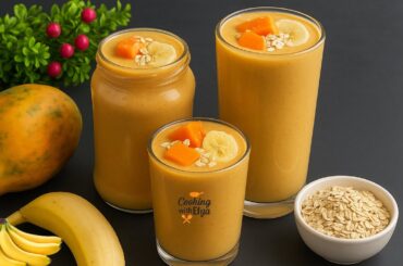 How to Make a Creamy Pawpaw Banana Oats Smoothie | Healthy Breakfast Recipe