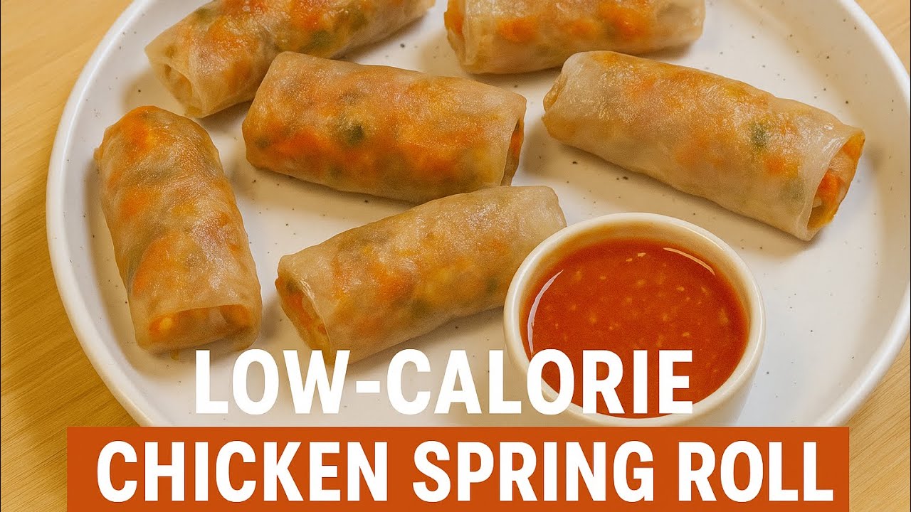 Weight Loss Snack Recipe | Low Calorie Chicken Spring Rolls at Home Weight Loss Snack Recipe | Low Calorie Chicken Spring Rolls at Home