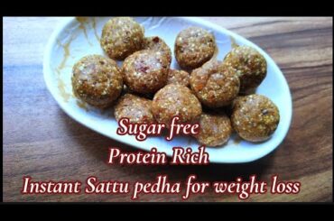 Healthy Snacks Recipe | Sattu Pedha Recipe | Weight loss|Quick & Easy Sweet at Home | Ganpati Prasad