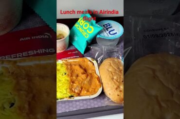 Airindia flight from Singapore to Chennai# Healthy Lunch meals# Butter chicken with Rice and veg #