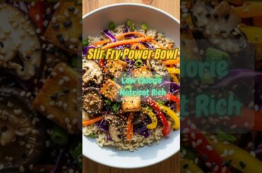 “Healthy Mushroom & Cabbage Stir Fry | Low-Calorie Power Bowl  #veganrecipes #healthy# shorts# viral