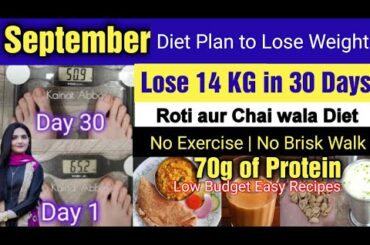 September Diet Plan for Weight Loss | How to lose 15 KGS permanently | Lose Belly Fat | Kainat Abbas