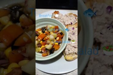 Simple breakfast idea #salad and #tuna #toast #healthy #breakfast #brunch
