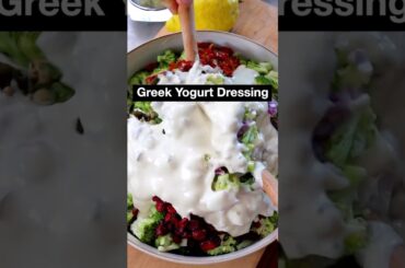 Healthy Broccoli Salad (Greek Yogurt Dressing)