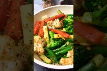 Steamed Vegetables in 5 Minutes | Quick & Healthy Recipe for Busy Days #recipe #asmr