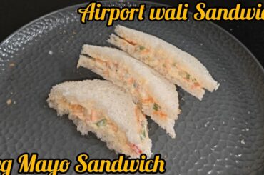 Veg Mayo Sandwich Recipe | Airport aur Train wali Sandwich | Mayonnaise Sandwich