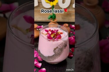 ROSE LASSI | HEALTHY WEIGHT LOSS SUMMER DRINK#recipe #chiaseeds #food  #youtubeshorts #viral #shorts