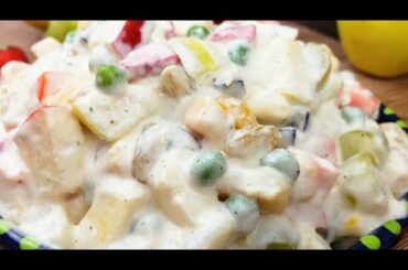 Russian Salad Recipe by Samar's Kitchen , Best Healthy Salad Recipe,  Restaurant Style Russian Salad