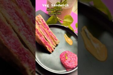 Healthy version of Veg Sandwich | no cheese | no carbs | high protein | rich in iron and fibre
