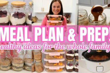 Weekly Meal Plan and Meal Prep With Me! Healthy Meal Ideas! Mom Meal Prep For The Week