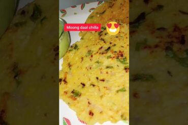 Moong dal Chilla l easy & healthy breakfast recipe#shorts #viral #food  #viralvideo#cookwithsunita's
