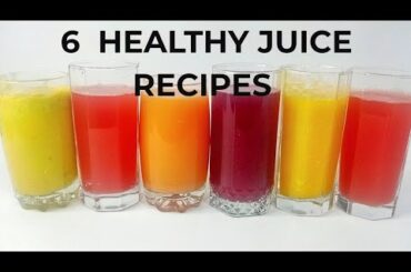 6 ENERGY - BOOSTING, DETOX & GLOWING SKIN JUICES RECIPES /QUICK &  HEALTHY JUICE RECIPES