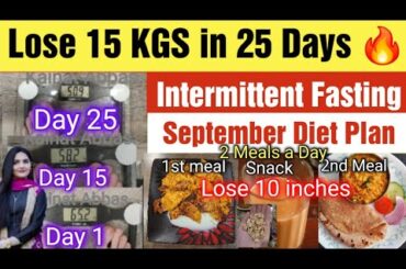 How to Lose 15 kgs in 25 days | Intermittent Fasting Diet Plan | Two Meals a Day| Kainat Abbas