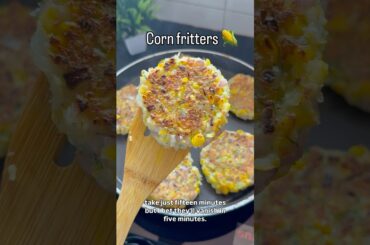 Crispy Corn Fritters Recipe | Easy 15 Minute Snack | Quick & Healthy Vegetarian Snack Idea #corn
