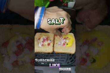 Egg  Bread in air fryer no oil only healthy#food#trending#recipe #cooking#subscribe #youtube#shorts