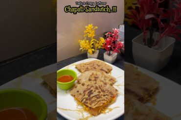 Leftover tasty recipe #youtube #food #recipe #cooking #yt #leftover #leftoverchapatirecipe #sandwich