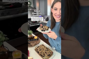 Blueberry Baked Oatmeal for an easy healthy breakfast to feed my family