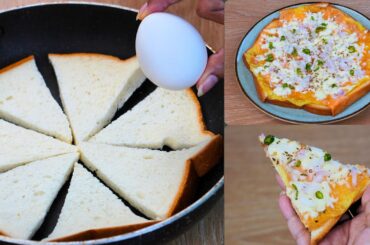 Healthy Bread Egg Sandwich Pizza Recipe | Easy Bread recipe | Bread Pizza Recipe