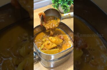 Lunch recipe: Rice n karamani kulambu | Appalam n fruit #shortsfeed #lunchideas #lunchbox