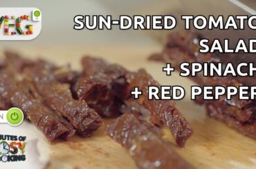 Sun-Dried Tomato Salad with Spinach | Quick Mediterranean Dish