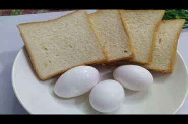 10 minutes Bread with Eggs recipe! Easy& Quick Breakfast  One Pan Egg Toast Recipe.