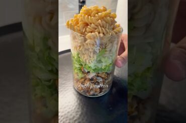 High Protein Chicken Caesar Pasta Salad