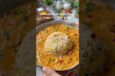 Cheesy Pizza Rice Bowl | Quick And Easy Recipe #shorts #ytshorts #viralreels #trending #cooking #yum