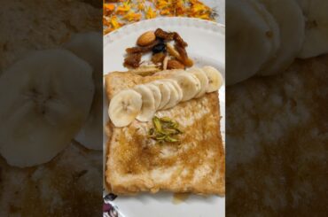 This banana milk toast is toddler-friendly and healthy breakfast!#BananaMilkToast#ViralRecipe#shorts
