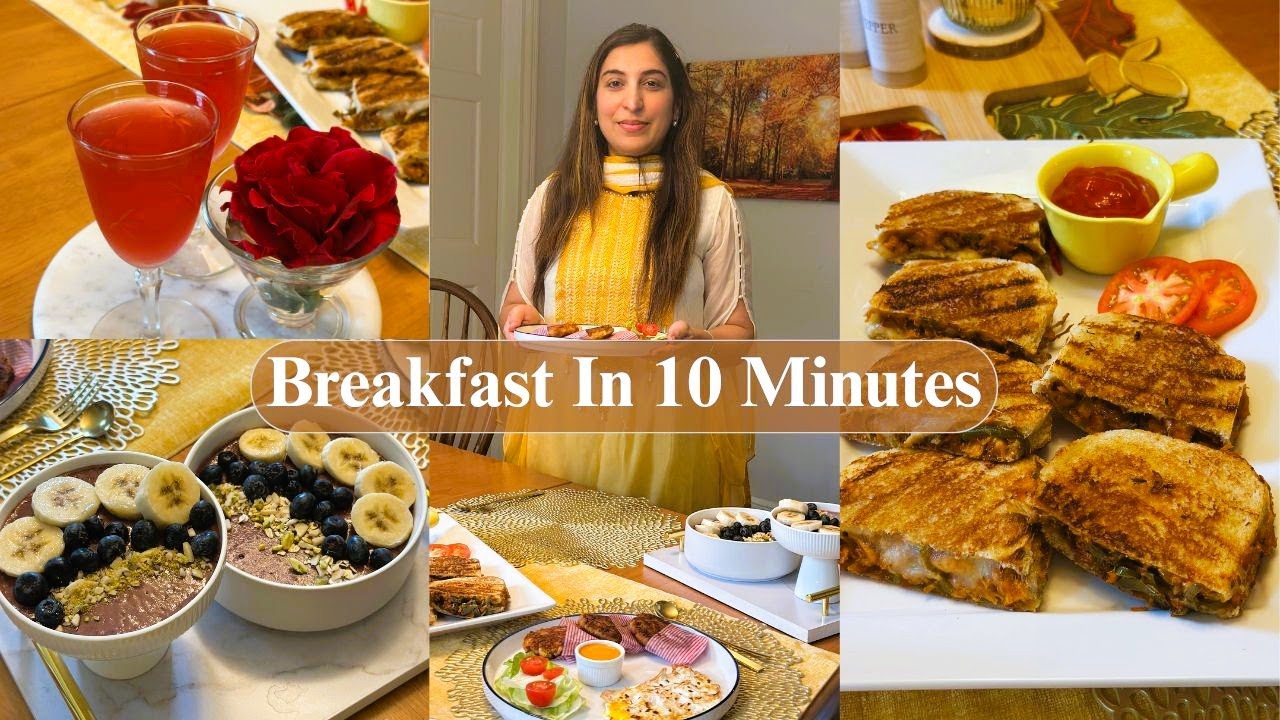 Instant Breakfast Ideas | Healthy & Nutritious Breakfast | Fajita Sandwich, Smoothie, Hash Brown Instant Breakfast Ideas | Healthy & Nutritious Breakfast | Fajita Sandwich, Smoothie, Hash Brown