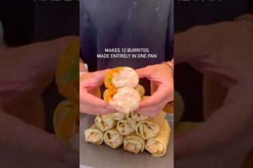 Macro-Friendly, High Protein Cheesy Buffalo Chicken Burritos #shorts