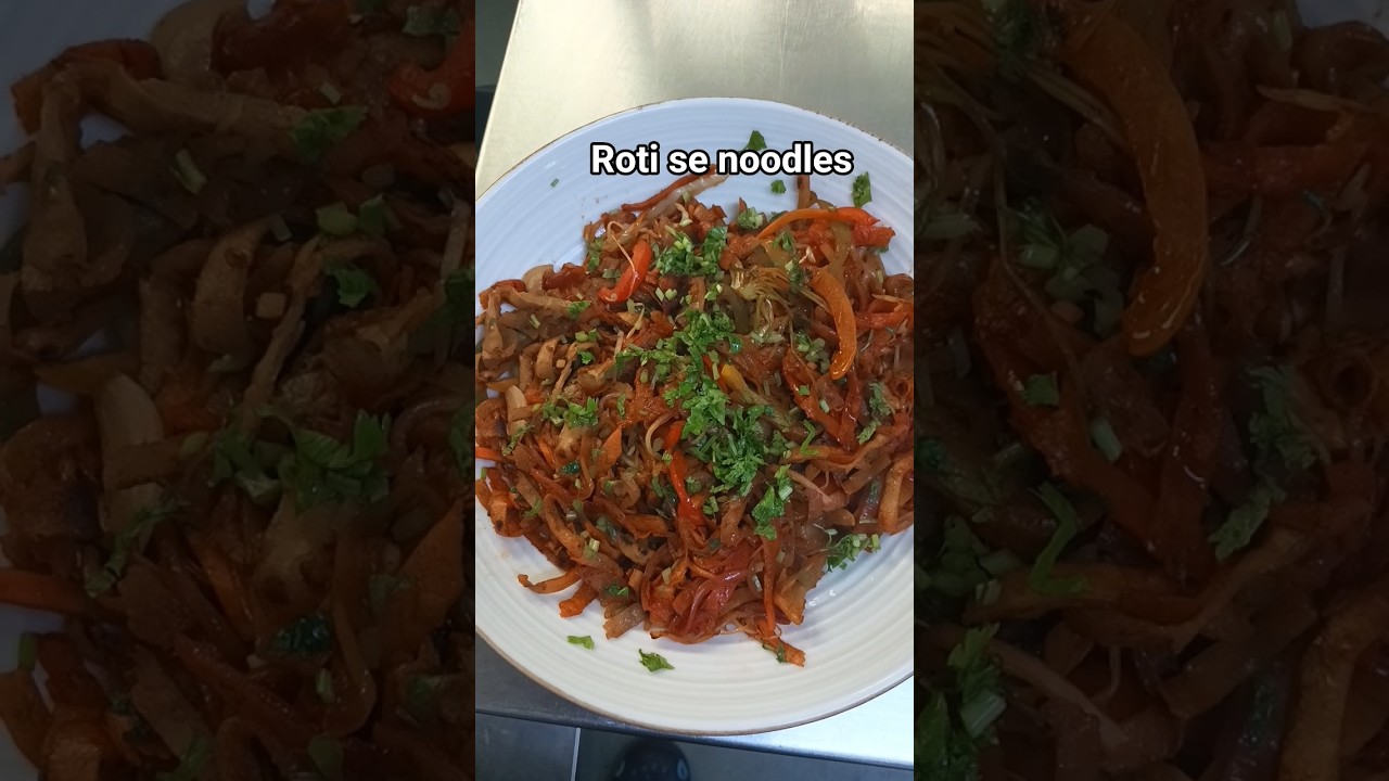 Leftover roti noodles recipe | healthy tiffin idea | quick evening snacks | zero Waste cooking Leftover roti noodles recipe | healthy tiffin idea | quick evening snacks | zero Waste cooking