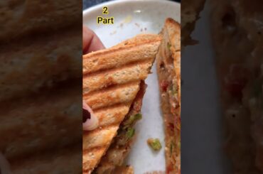 2Part cheese masala grill sandwich#youtubeshorts shorts#sandwich lover#morning breakfast