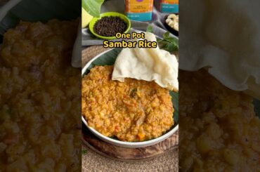 One Pot Sambar Rice |Easy Lunch ideas | Healthy lunch ideas | Recipes for weight loss | Sambar rice