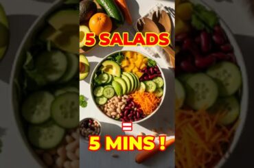 5 Super-Fast Healthy Salad Recipes | Easy No-Cook Salads Under 5 Mins That Actually Taste Delicious