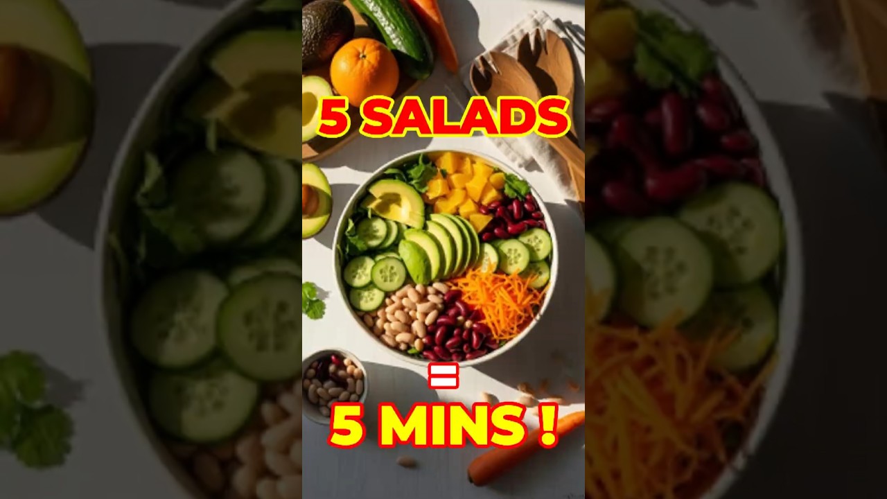 5 Super-Fast Healthy Salad Recipes | Easy No-Cook Salads Under 5 Mins That Actually Taste Delicious 5 Super-Fast Healthy Salad Recipes | Easy No-Cook Salads Under 5 Mins That Actually Taste Delicious