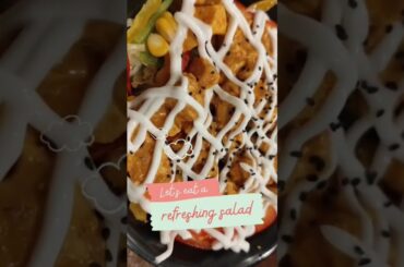 let's eat a refreshing salad #salad #healthy #fitness #shorts #ashusfoodtales