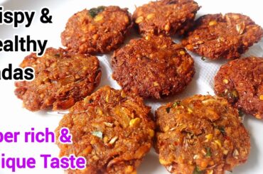 Healthy Evening Snacks recipe | Crispy Vazhaipoo vadai | How to make Healthy & Tasty snacks at home