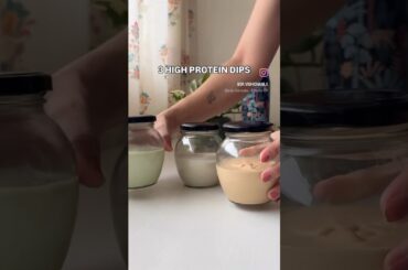 3 HIGH PROTEIN DIPS #highproteindip #healthyrecipes #shorts
