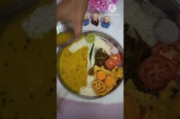 food thalli| dal chawal| healthy food #food #foodforfoodies #lunch #recipe