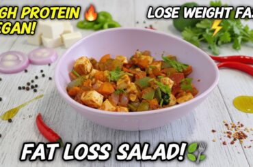 High Protein Low Calorie Paneer Salad | Healthy Weight Loss Recipe in 40s! Build Muscle, Stay Full