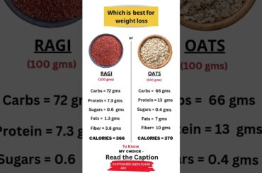 Ragi vs Oats: Which is the best for weight loss #fatburningsecrets #weightlossdiet #weightloss