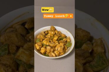 Healthy Lunch Recipe |Paneer | Mushroom | Capsicum #shorts #food #cooking  #trendingshorts