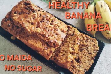 Guilt-Free Banana Bread | NO REFINED FLOUR | NO SUGAR | Healthy Whole Wheat Flour Recipe