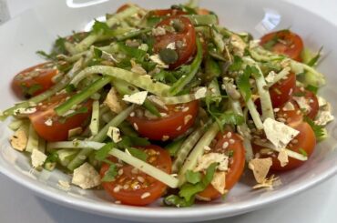 Sliced Cucumber Cherry Tomato & Seeds Salad | Healthy Salad Recipe