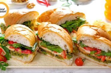 Italian Pesto Sandwich Recipe by Food Fusion